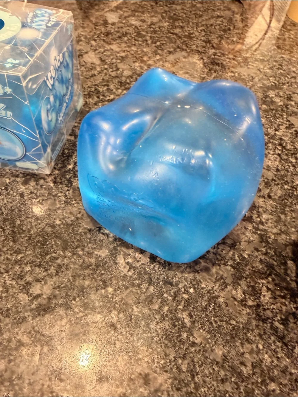 Ice Ice Giggly Toy Ring - Blue and Light Teal